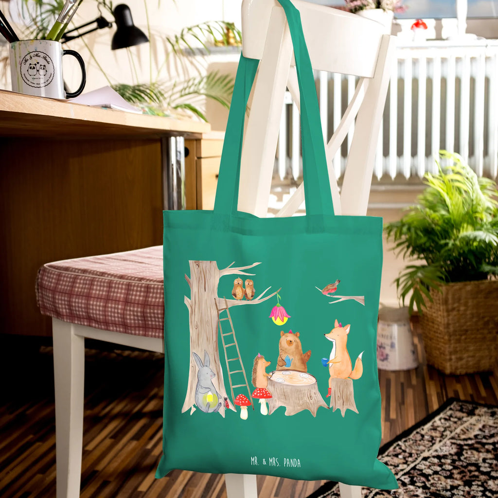 Tote bag forest animals picnic Badetasche, Jutetasche, Tasche, Stofftasche, Tragetasche, Schultertasche, Beuteltasche, Strandtasche, Umhängetasche, Stoffbeutel, Jutebeutel, Shopper, Laptoptasche, Einkaufstasche, Einkaufstüte, Beutel, Tiermotive, Gute Laune, lustige Sprüche, Tiere, Picknick, Fuchs, Hase, Wald, Igel, Eichhörnchen, Maus, Waldtiere
