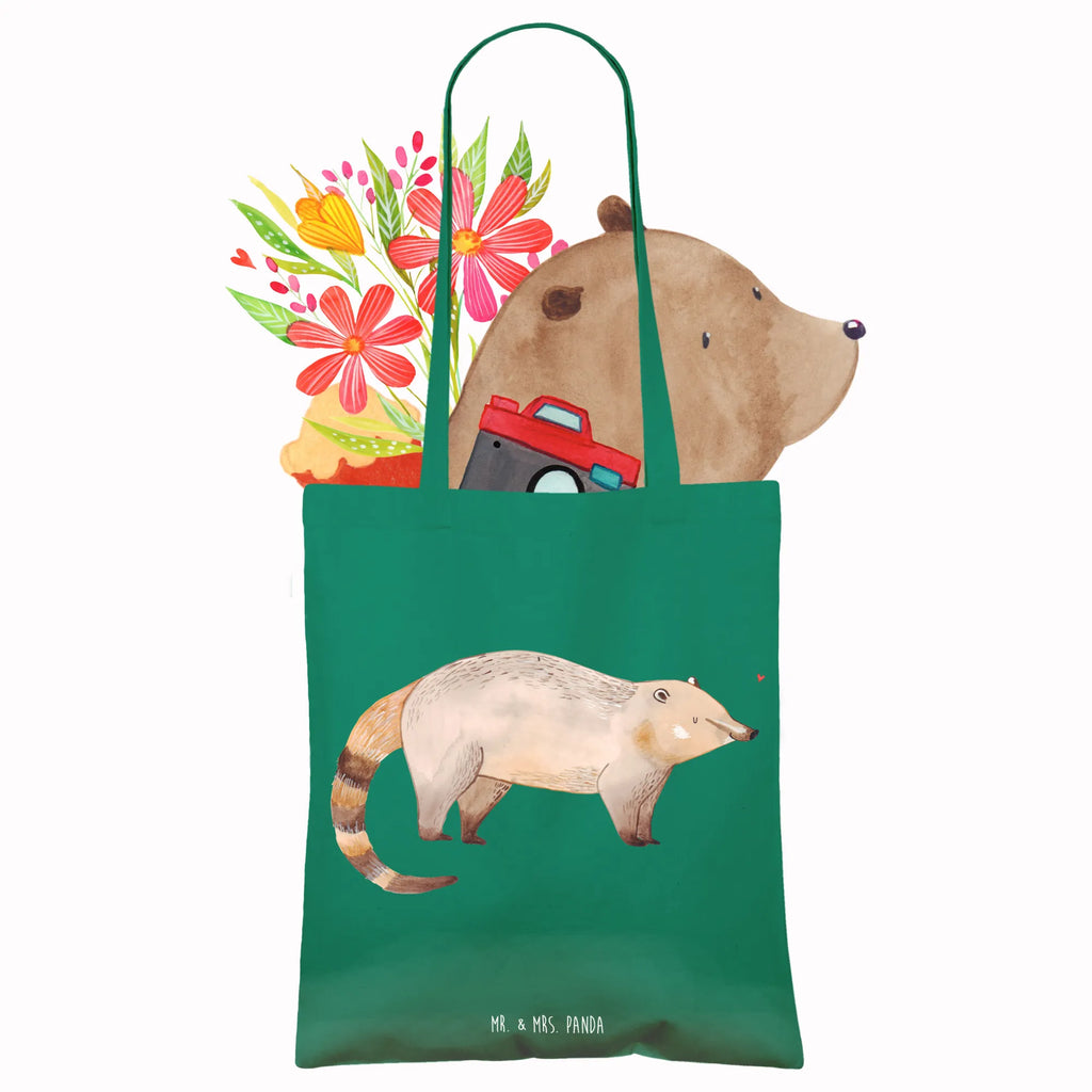 Tote bag Coati Tragetasche, Shopper, Einkaufstüte, Tasche, Strandtasche, Umhängetasche, Beuteltasche, Jutetasche, Jutebeutel, Stofftasche, Einkaufstasche, Badetasche, Beutel, Schultertasche, Laptoptasche, Stoffbeutel, Tiermotive, Gute Laune, lustige Sprüche, Tiere, Rüsselbär, Nasenbär, Bär, Nasenbären