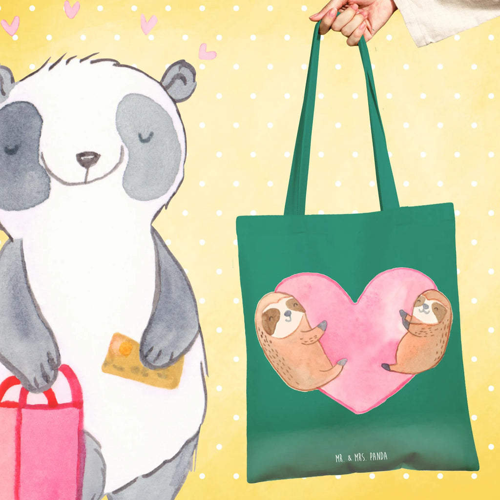 Tragetasche Faultiere Herz