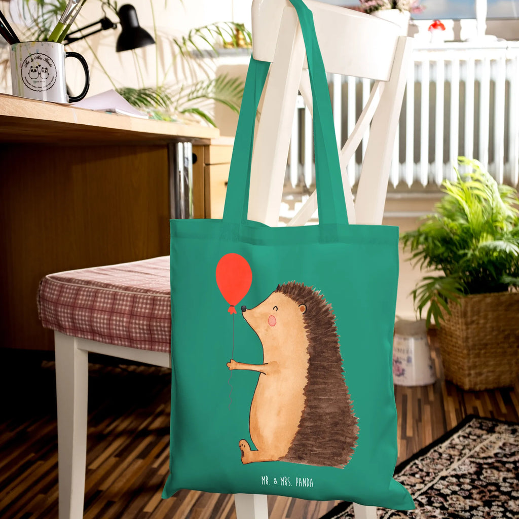 Tragetasche Igel Luftballon Jutetasche, Einkaufstasche, Stoffbeutel, Schultertasche, Laptoptasche, Beuteltasche, Tasche, Umhängetasche, Badetasche, Shopper, Stofftasche, Jutebeutel, Einkaufstüte, Tragetasche, Strandtasche, Beutel, Tiermotive, Gute Laune, lustige Sprüche, Tiere, Geburtstagskind, Geburtstag, Happy Birthday, Herzlichen Glückwunsch, Ballon, Glückwunsch, Igel