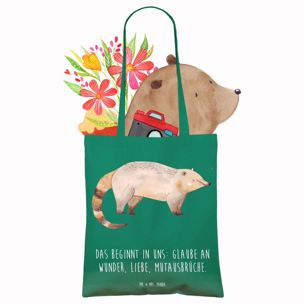 Tote bag Coati Tragetasche, Shopper, Einkaufstüte, Tasche, Strandtasche, Umhängetasche, Beuteltasche, Jutetasche, Jutebeutel, Stofftasche, Einkaufstasche, Badetasche, Beutel, Schultertasche, Laptoptasche, Stoffbeutel, Tiermotive, Gute Laune, lustige Sprüche, Tiere, Rüsselbär, Nasenbär, Bär, Nasenbären