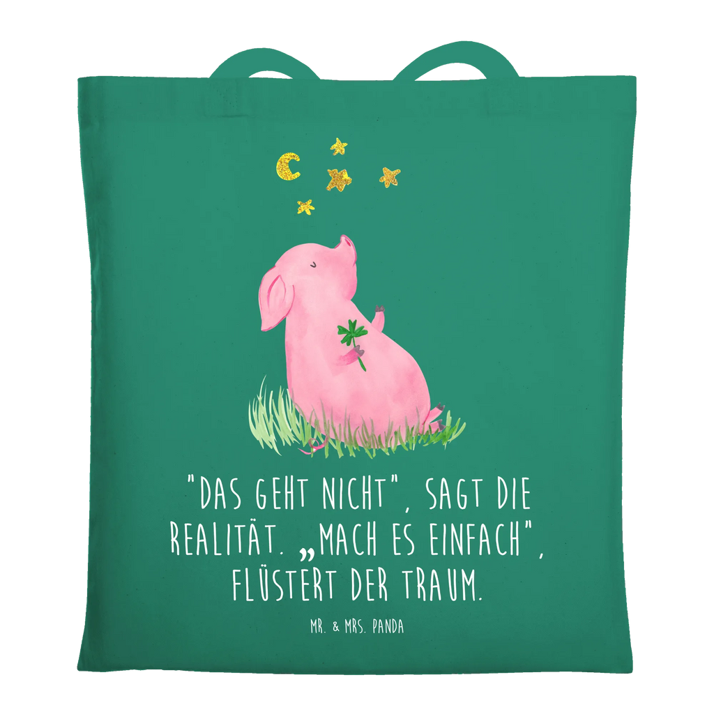 Tote bag Pig Luck cloth bag, bag, shopper, shopping bag, jute bag, pouch, Carrier bag, shoulder bag, cotton bag, small animals, cute, funny, cute animal motives, hand drawn, small world, funny sayings, good mood, happy, gifts, gift ideas, special gifts, animal lover, card, motivation, goals, lucky charm, asterisks, piglet, pig, stars, Lucky bastard. Luck, dreams