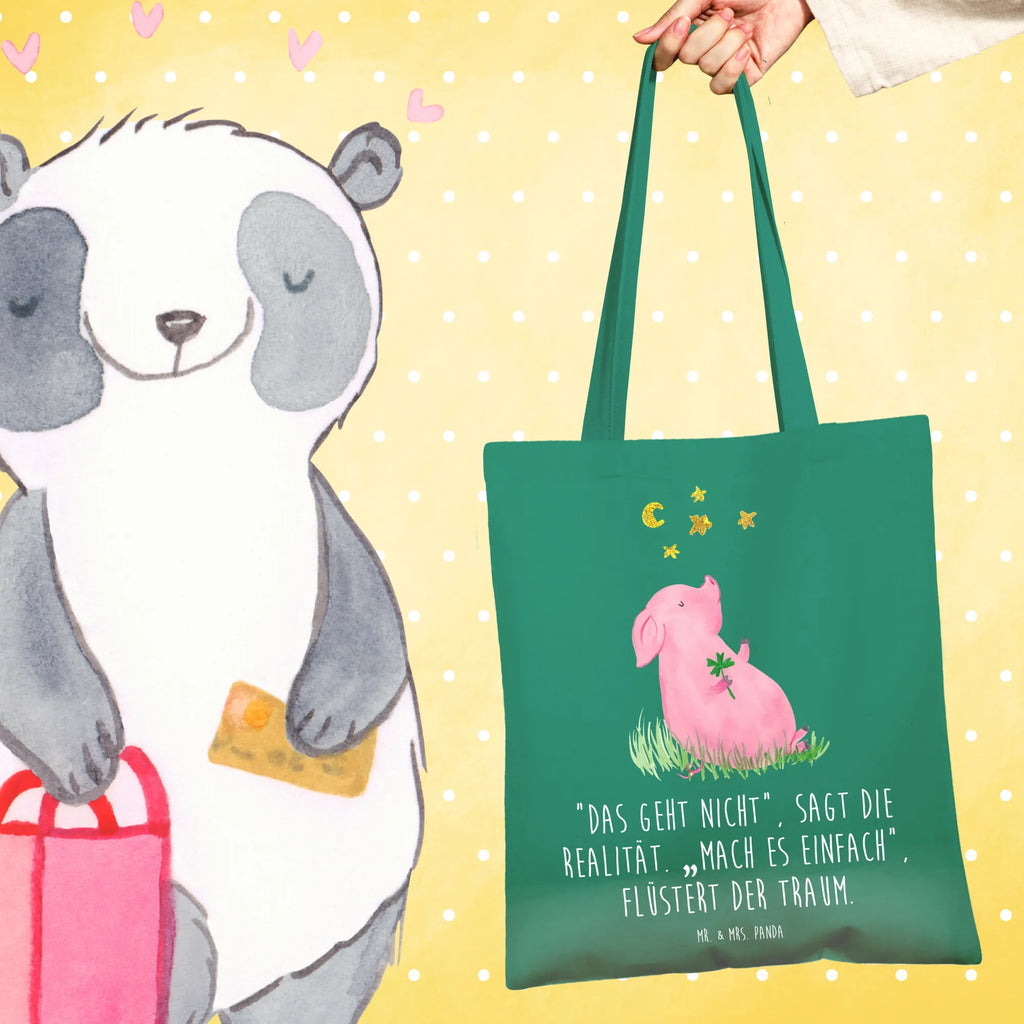 Tote bag Pig Luck cloth bag, bag, shopper, shopping bag, jute bag, pouch, Carrier bag, shoulder bag, cotton bag, small animals, cute, funny, cute animal motives, hand drawn, small world, funny sayings, good mood, happy, gifts, gift ideas, special gifts, animal lover, card, motivation, goals, lucky charm, asterisks, piglet, pig, stars, Lucky bastard. Luck, dreams