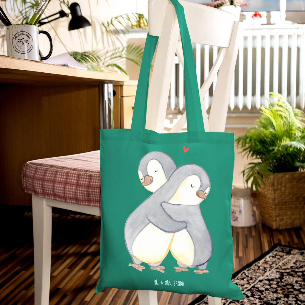Torba pingwiny Przytulanie Tragetasche, Schultertasche, Einkaufstasche, Umhängetasche, Stofftasche, Shopper, Laptoptasche, Beutel, Badetasche, Stoffbeutel, Tasche, Jutetasche, Strandtasche, Beuteltasche, Einkaufstüte, Jutebeutel, Liebe, Partner, Freund, Freundin, Ehemann, Ehefrau, Heiraten, Verlobung, Heiratsantrag, Liebesgeschenk, Jahrestag, Hocheitstag, Geschenk für Freundin, Geschenk für Frauen, Geschenk für Partner, Hochzeitstag, für Ehemann, Liebesbeweis, Mitbringsel, Valentinstag, für Männer