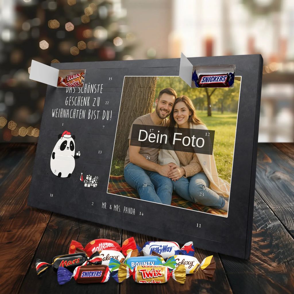  Panda Prezent świąteczny Personalisierter Schoko Foto Adventskalender