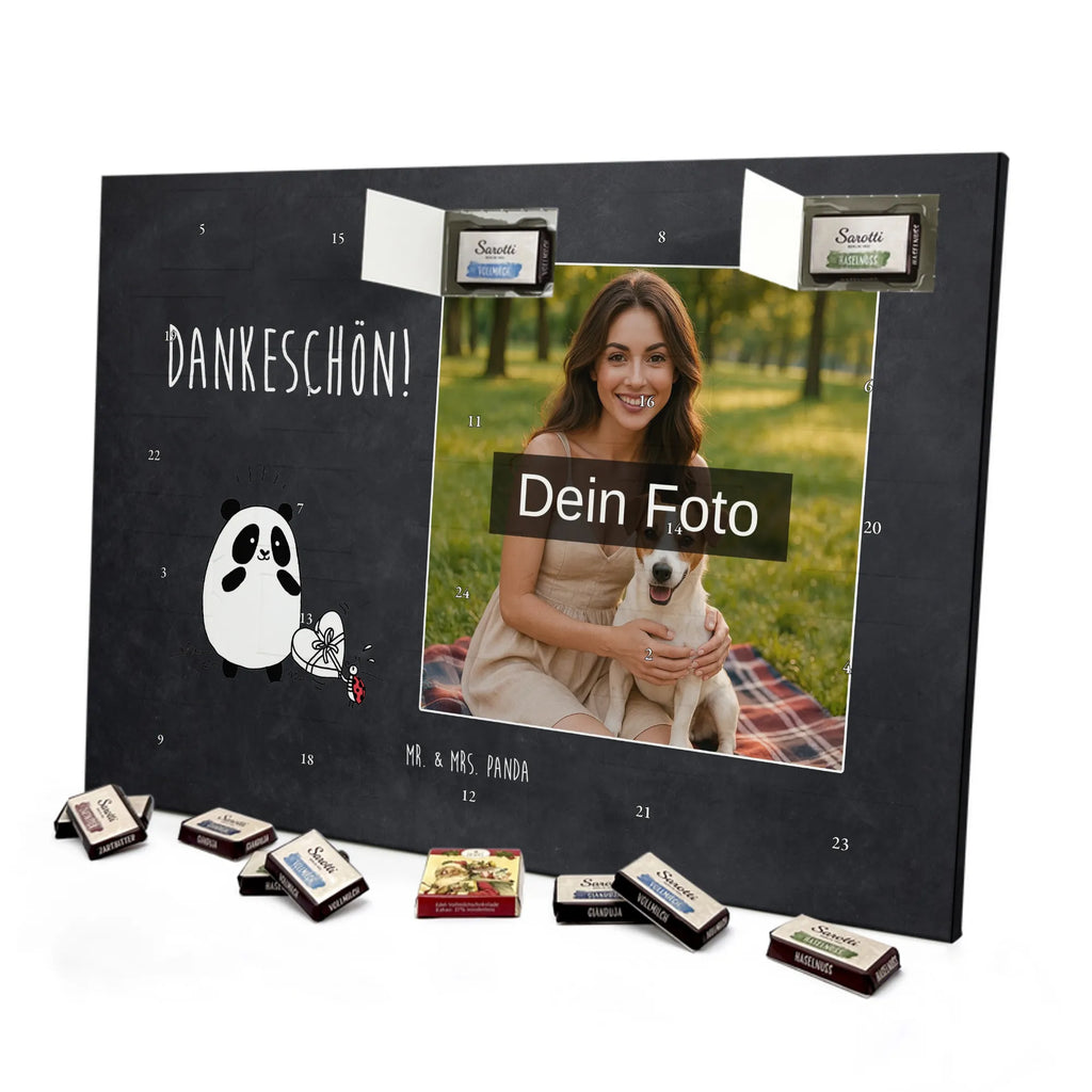 Personalisierter Schoko Foto Adventskalender Panda Dankeschön Personalisierter Schoko Foto Adventskalender