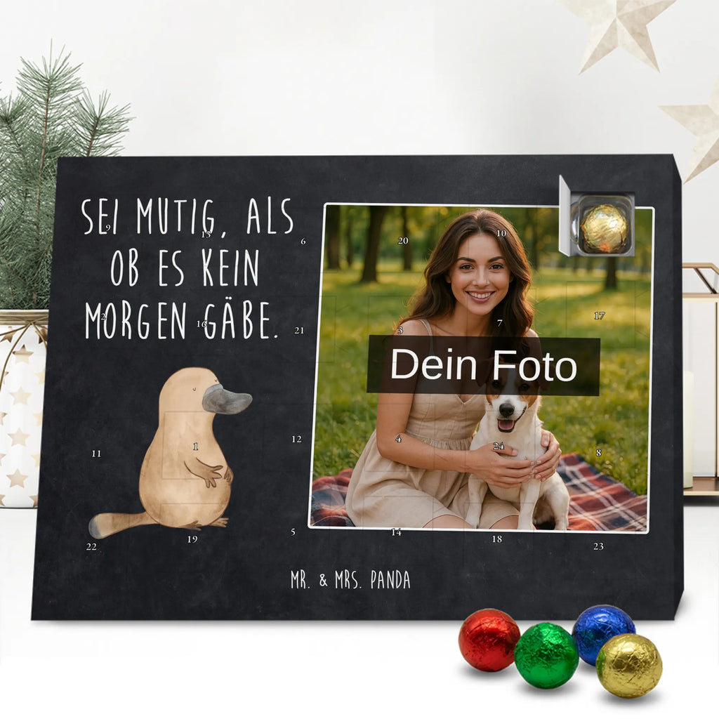 Personalisierter Schoko Foto Adventskalender Schnabeltier Mut Personalisierter Schoko Foto Adventskalender, Meerestiere, Urlaub, Meer, Büro, mutig, Motivation, Mut, Neuanfang, Arbeit, Raodtrip, Neustart, Weltreise, Lebensweisheit, Schnabeltiere, Schnabeltier, Training