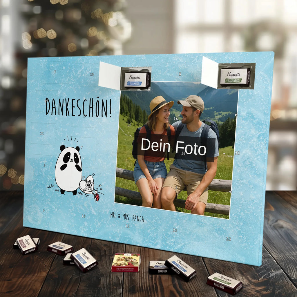 Personalisierter Schoko Foto Adventskalender Panda Dankeschön Personalisierter Schoko Foto Adventskalender