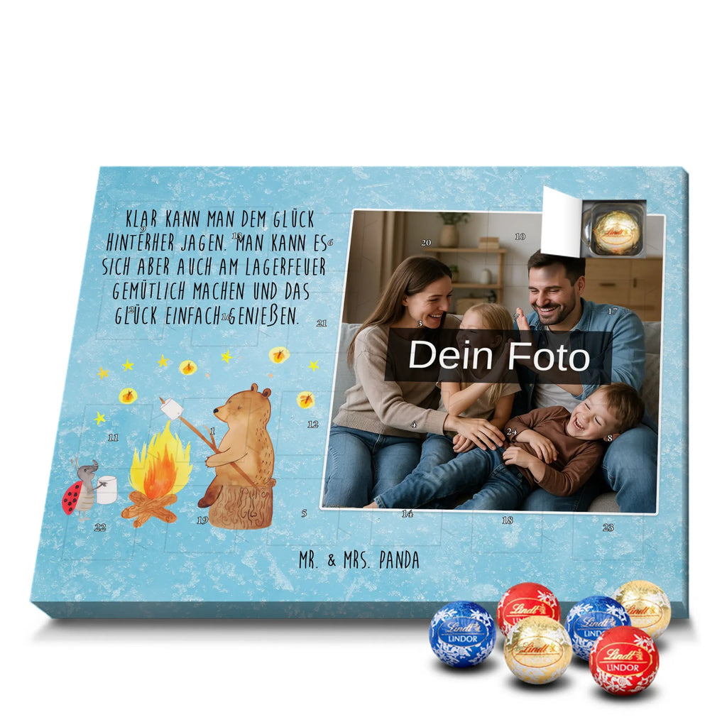 Personalisierter Schoko Foto Adventskalender Bär & Marienkäfer Lagerfeuer Personalisierter Schoko Foto Adventskalender, Teddybär, Teddy, Bär, Lagerfeuer