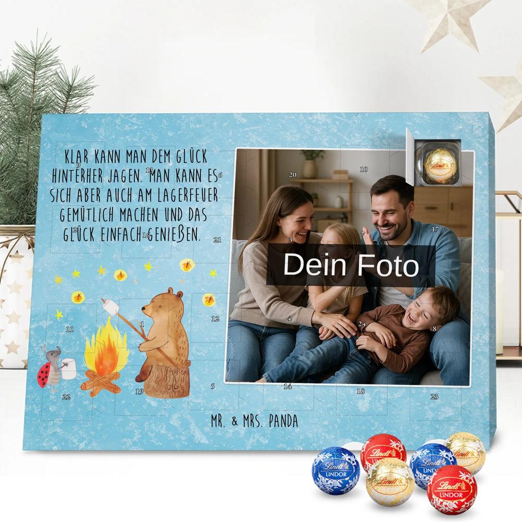 Personalisierter Schoko Foto Adventskalender Bär & Marienkäfer Lagerfeuer Personalisierter Schoko Foto Adventskalender, Teddybär, Teddy, Bär, Lagerfeuer
