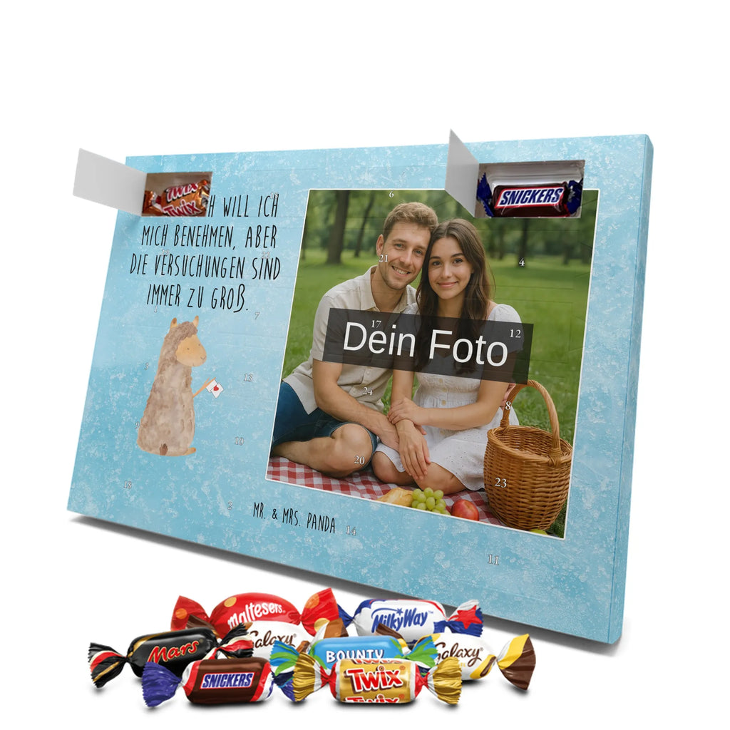 Personalisierter Schoko Foto Adventskalender Alpaka Fahne Personalisierter Schoko Foto Adventskalender, Lama, Alpaka, Liebe, Alpakas, Lamas