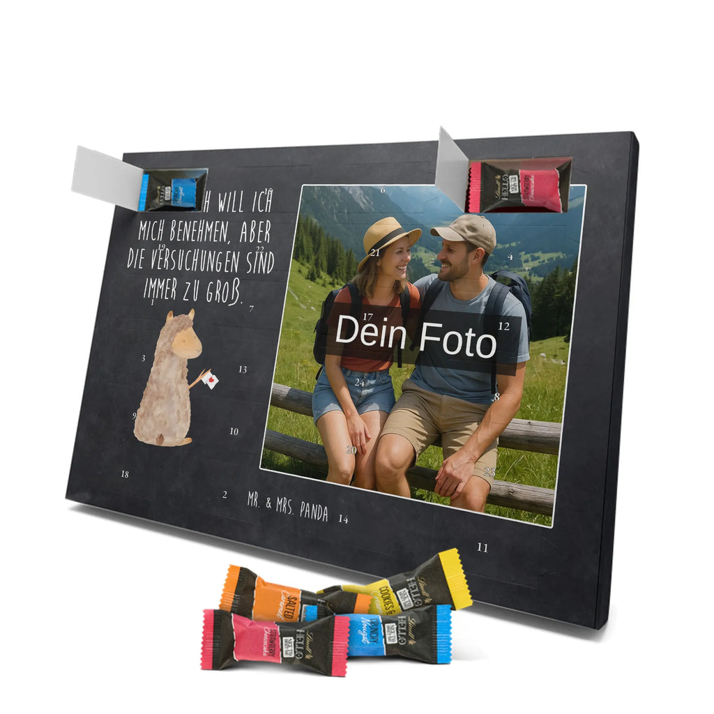 Personalisierter Schoko Foto Adventskalender Alpaka Fahne Personalisierter Schoko Foto Adventskalender, Lama, Alpaka, Liebe, Alpakas, Lamas