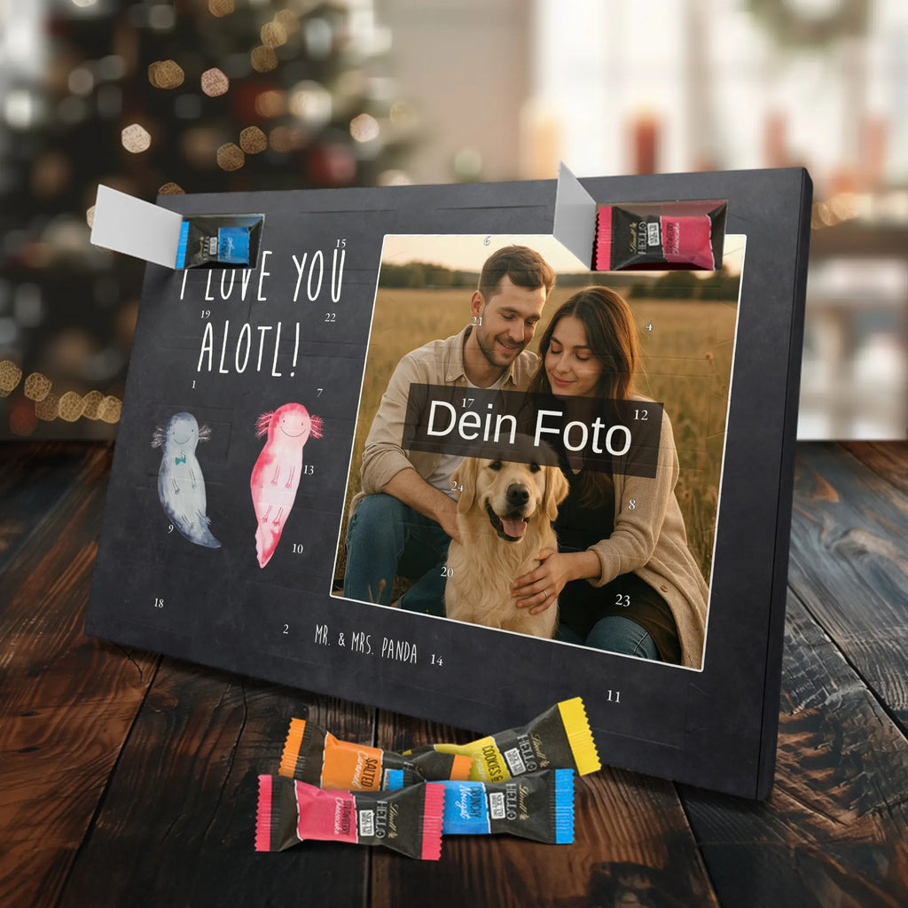 Personalisierter Schoko Foto Adventskalender Axolotl Liebe Personalisierter Schoko Foto Adventskalender, Molch, Axolotl, Lurch, Verlobter, Jahrestag, Ehemann, Große Liebe, Liebe, Lurche, Axolot, Schwanzlurch, Liebesbeweis, Freund, Valentinstag