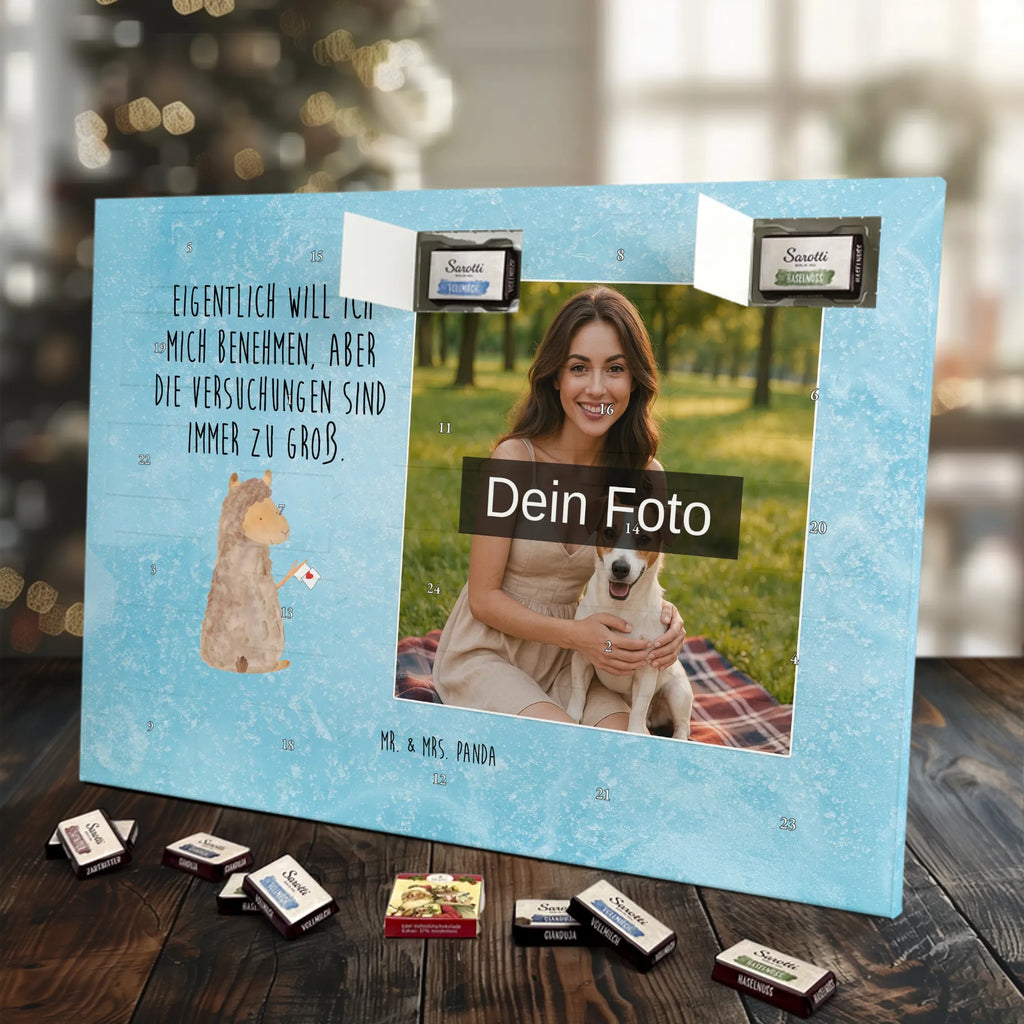 Personalisierter Schoko Foto Adventskalender Alpaka Fahne Personalisierter Schoko Foto Adventskalender, Lama, Alpaka, Liebe, Alpakas, Lamas