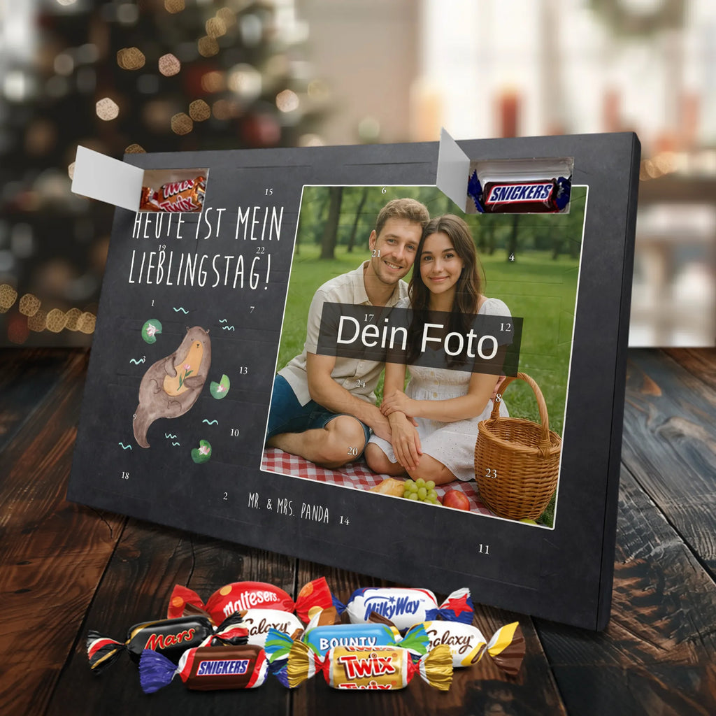 Personalisierter Schoko Foto Adventskalender Otter Seerose Personalisierter Schoko Foto Adventskalender, Fischotter, Otter, Seeotter, Otter Seeotter See Otter