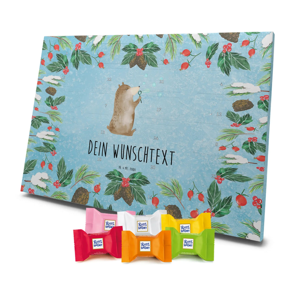 Adventskalender mit Namen Bär Seifenblasen Personalisierter Adventskalender, Adventskalender mit Namen, Teddy, Bär, Teddybär, Seifenblasen Bär Lustig Sein Glücklich Traurig Happy