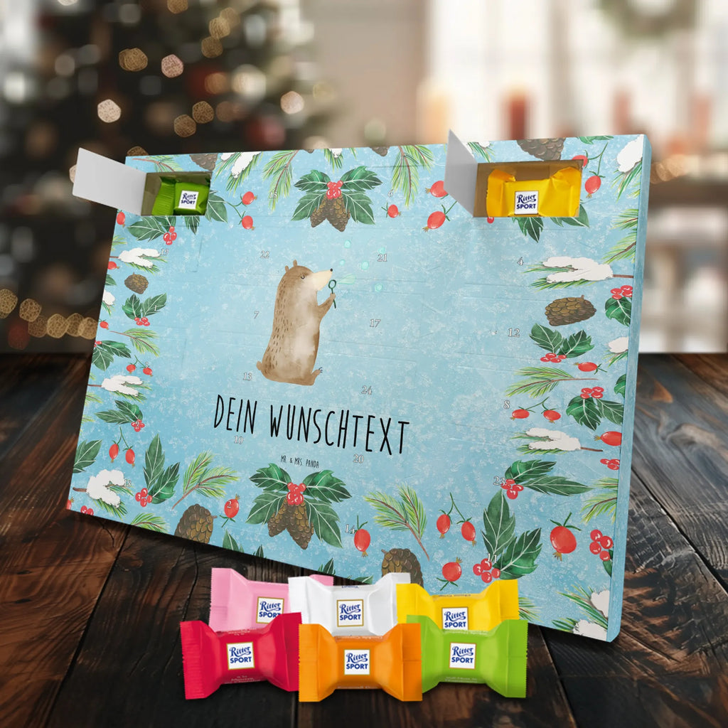 Adventskalender mit Namen Bär Seifenblasen Personalisierter Adventskalender, Adventskalender mit Namen, Teddy, Bär, Teddybär, Seifenblasen Bär Lustig Sein Glücklich Traurig Happy
