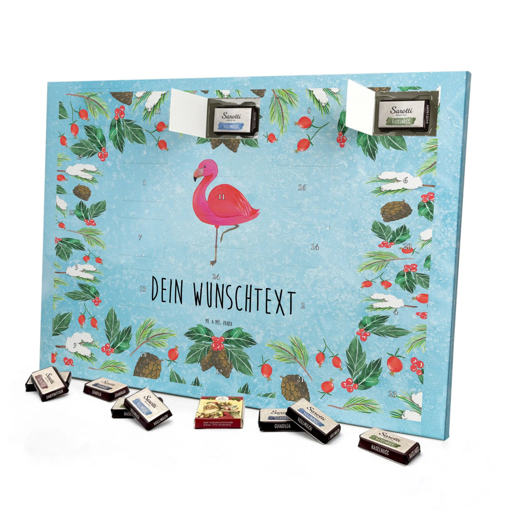 Personalisierter Schoko Adventskalender Flamingo Classic Personalisierter Adventskalender, Adventskalender mit Namen, Flamingo, Stolz, Spruch, Selbstliebe, Sohn, Freundinnen, Ich, für Mich, Tochter, Geschwister, Freundin, Außenseiter, Einzigartig