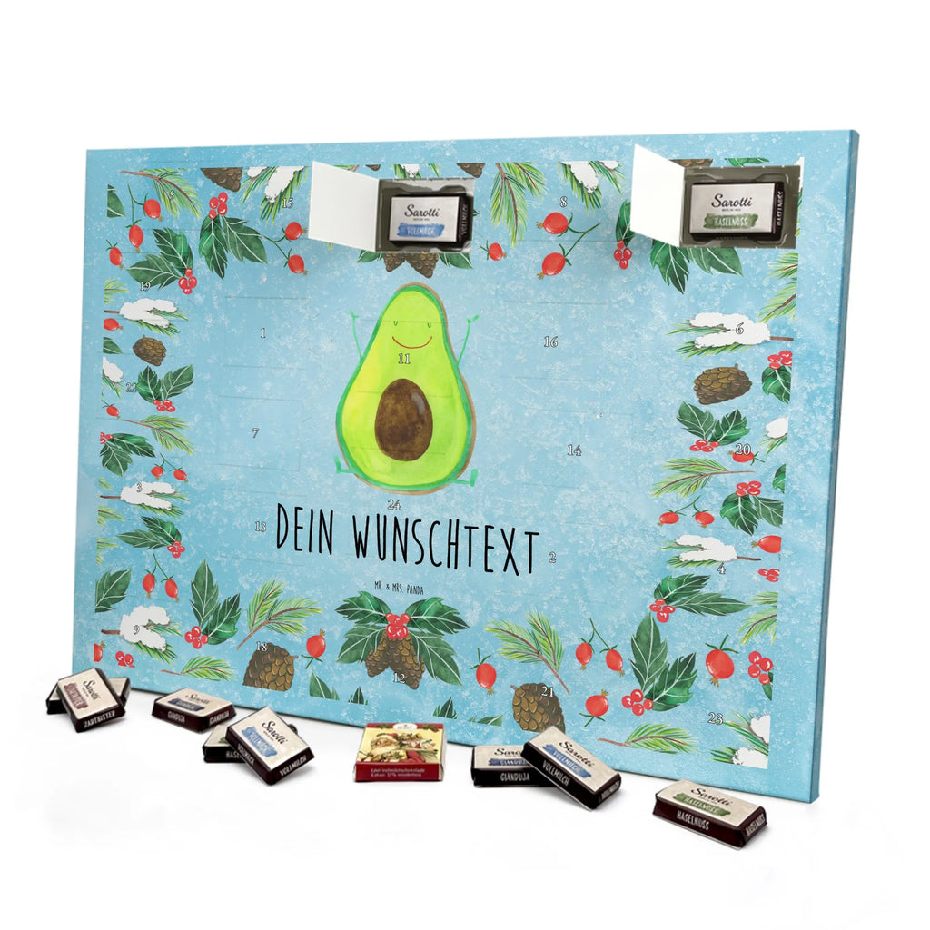 Adventskalender mit Namen Avocado Glücklich Personalisierter Adventskalender, Adventskalender mit Namen, Gesund, Vegan, Veggie, Avocado, Chaos
