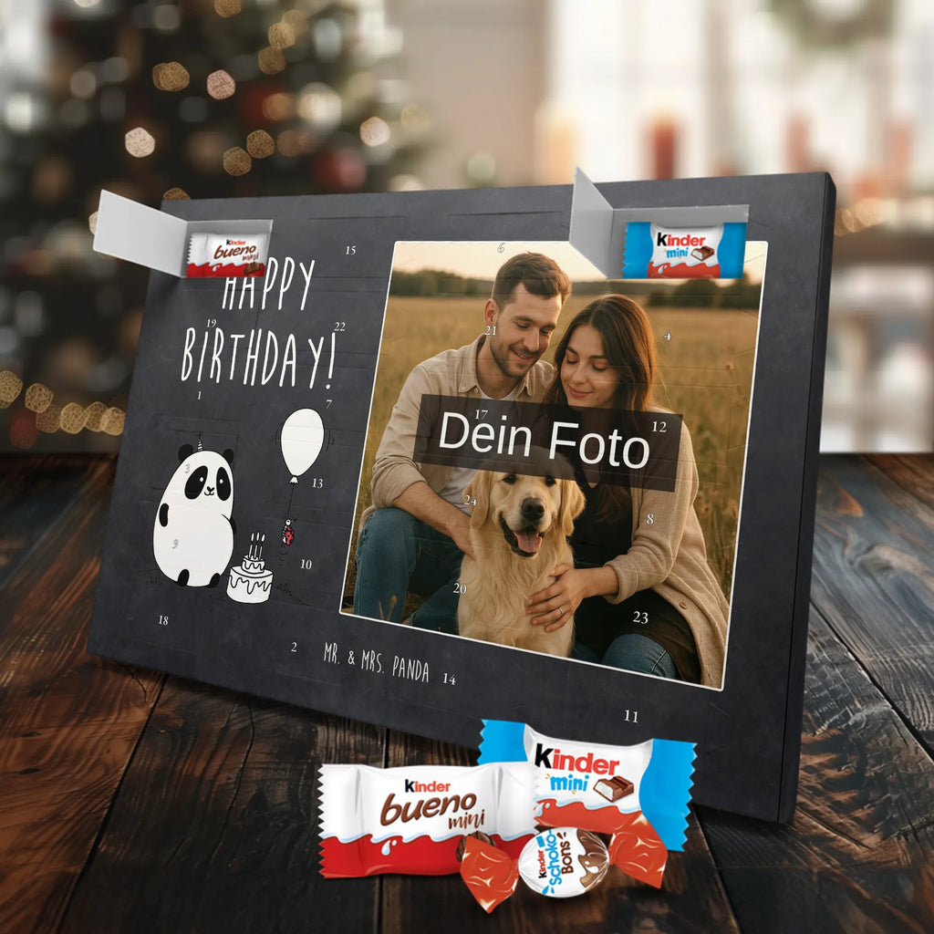  Panda Birthday Personalisierter Schoko Foto Adventskalender