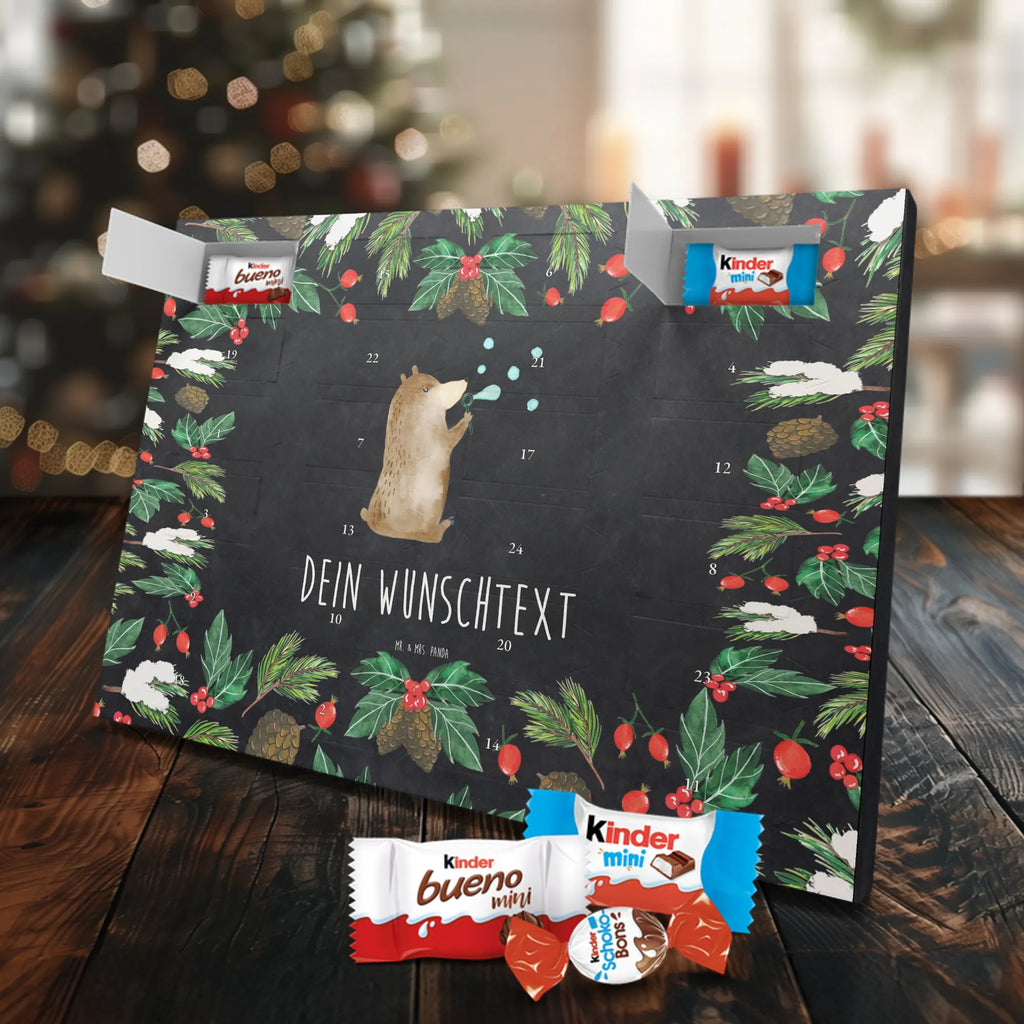 Adventskalender mit Namen Bär Seifenblasen Personalisierter Adventskalender, Adventskalender mit Namen, Teddy, Bär, Teddybär, Seifenblasen Bär Lustig Sein Glücklich Traurig Happy
