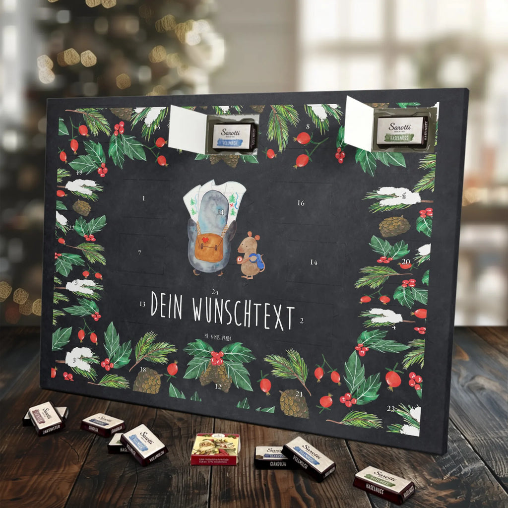 Adventskalender mit Namen Pinguin & Maus Wanderer Personalisierter Adventskalender, Adventskalender mit Namen, Pinguin, Pinguine, Wandern, Abenteuer, Wanderlust, Abenteurer, Ausflug, Roadtrip