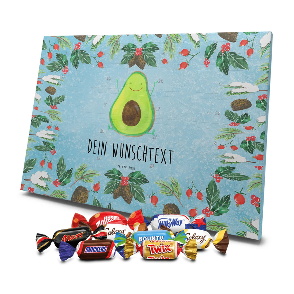 Adventskalender mit Namen Avocado Glücklich Personalisierter Adventskalender, Adventskalender mit Namen, Gesund, Vegan, Veggie, Avocado, Chaos