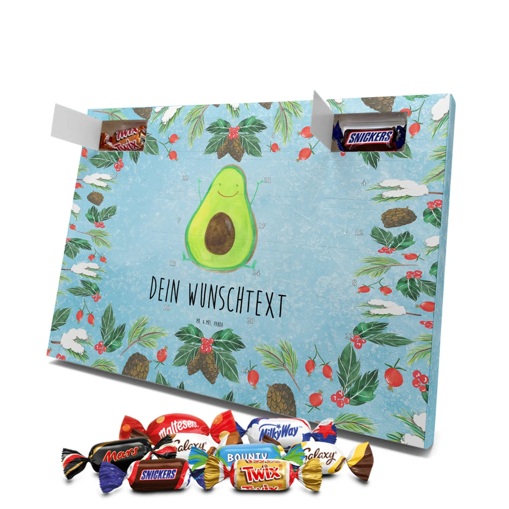 Adventskalender mit Namen Avocado Glücklich Personalisierter Adventskalender, Adventskalender mit Namen, Gesund, Vegan, Veggie, Avocado, Chaos