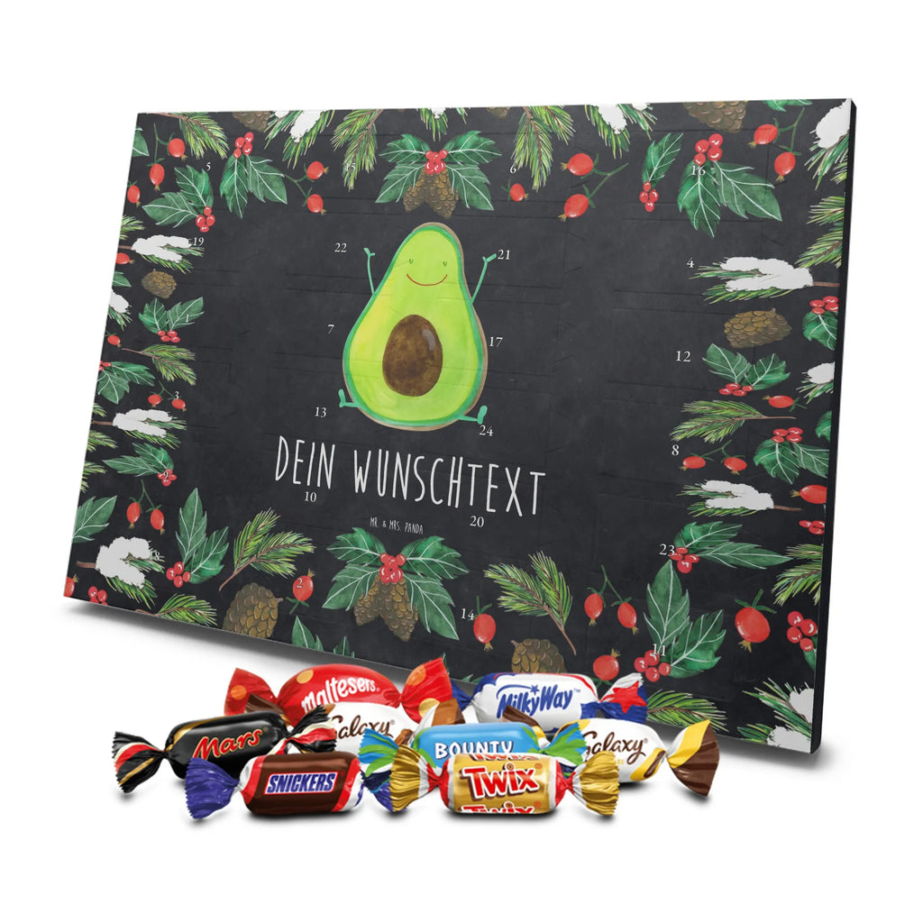 Adventskalender mit Namen Avocado Glücklich Personalisierter Adventskalender, Adventskalender mit Namen, Gesund, Vegan, Veggie, Avocado, Chaos