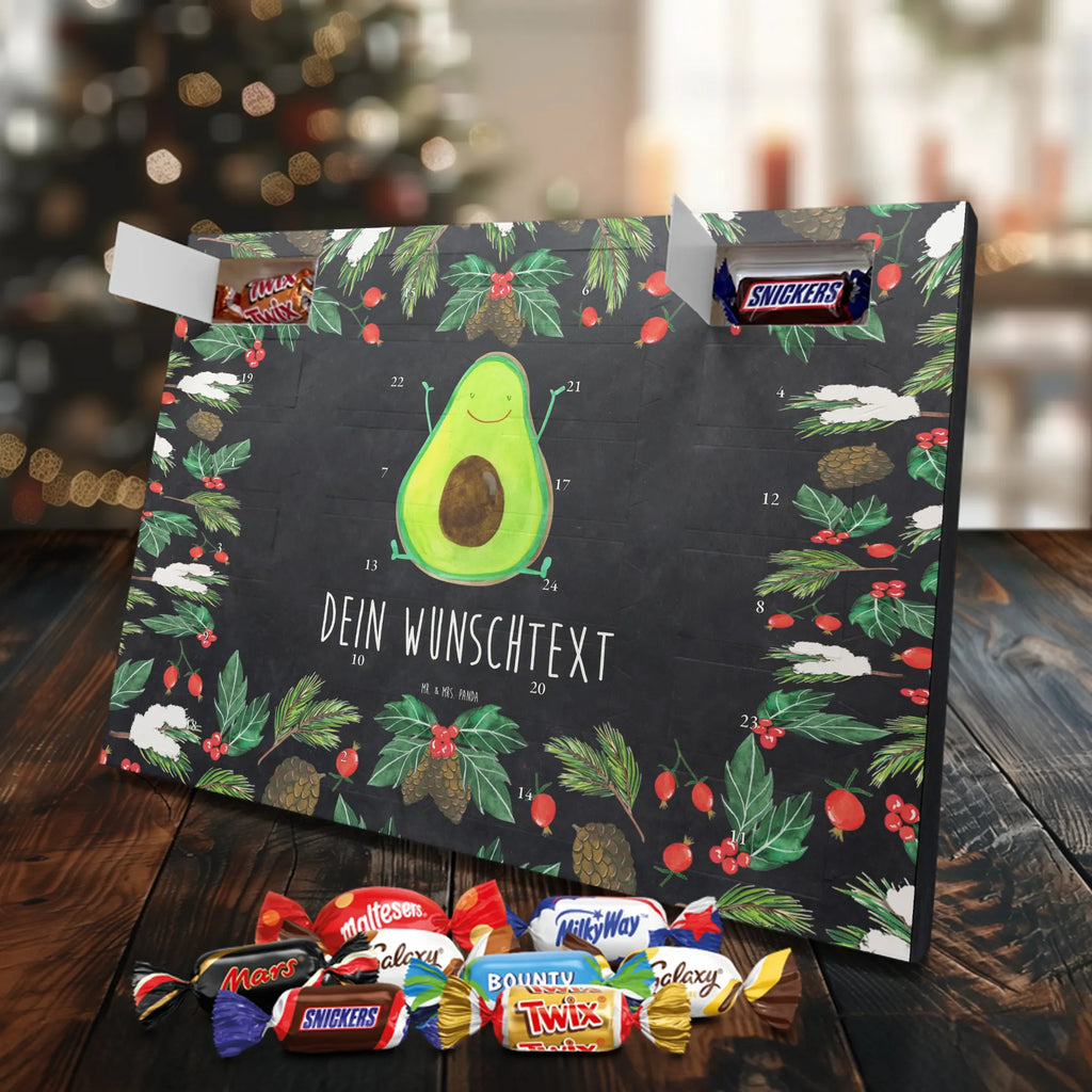 Adventskalender mit Namen Avocado Glücklich Personalisierter Adventskalender, Adventskalender mit Namen, Gesund, Vegan, Veggie, Avocado, Chaos