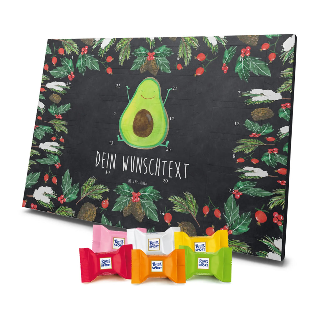 Adventskalender mit Namen Avocado Glücklich Personalisierter Adventskalender, Adventskalender mit Namen, Gesund, Vegan, Veggie, Avocado, Chaos