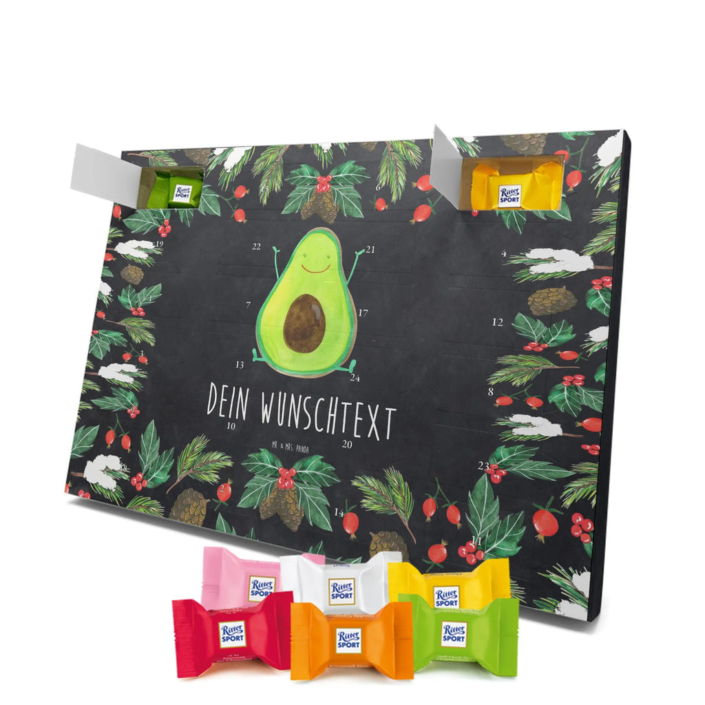 Adventskalender mit Namen Avocado Glücklich Personalisierter Adventskalender, Adventskalender mit Namen, Gesund, Vegan, Veggie, Avocado, Chaos