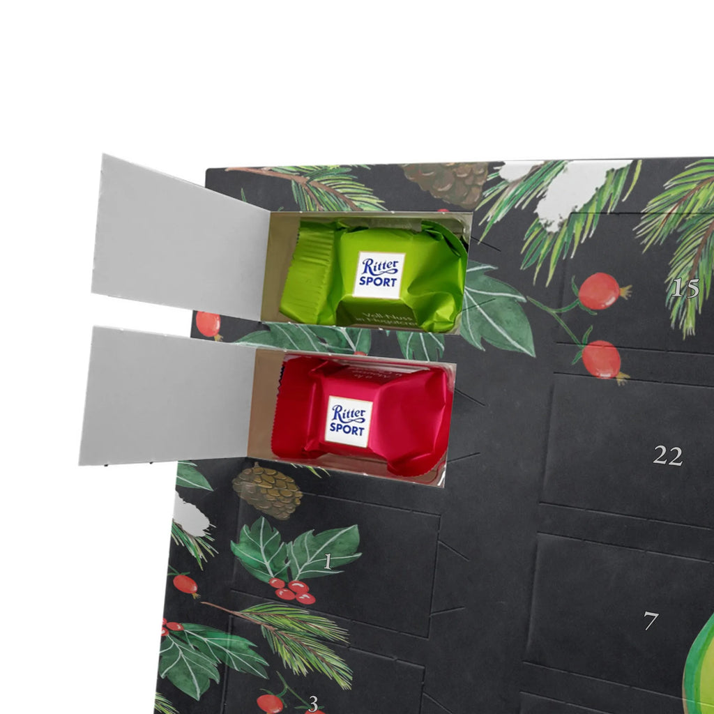 Adventskalender mit Namen Avocado Glücklich Personalisierter Adventskalender, Adventskalender mit Namen, Gesund, Vegan, Veggie, Avocado, Chaos