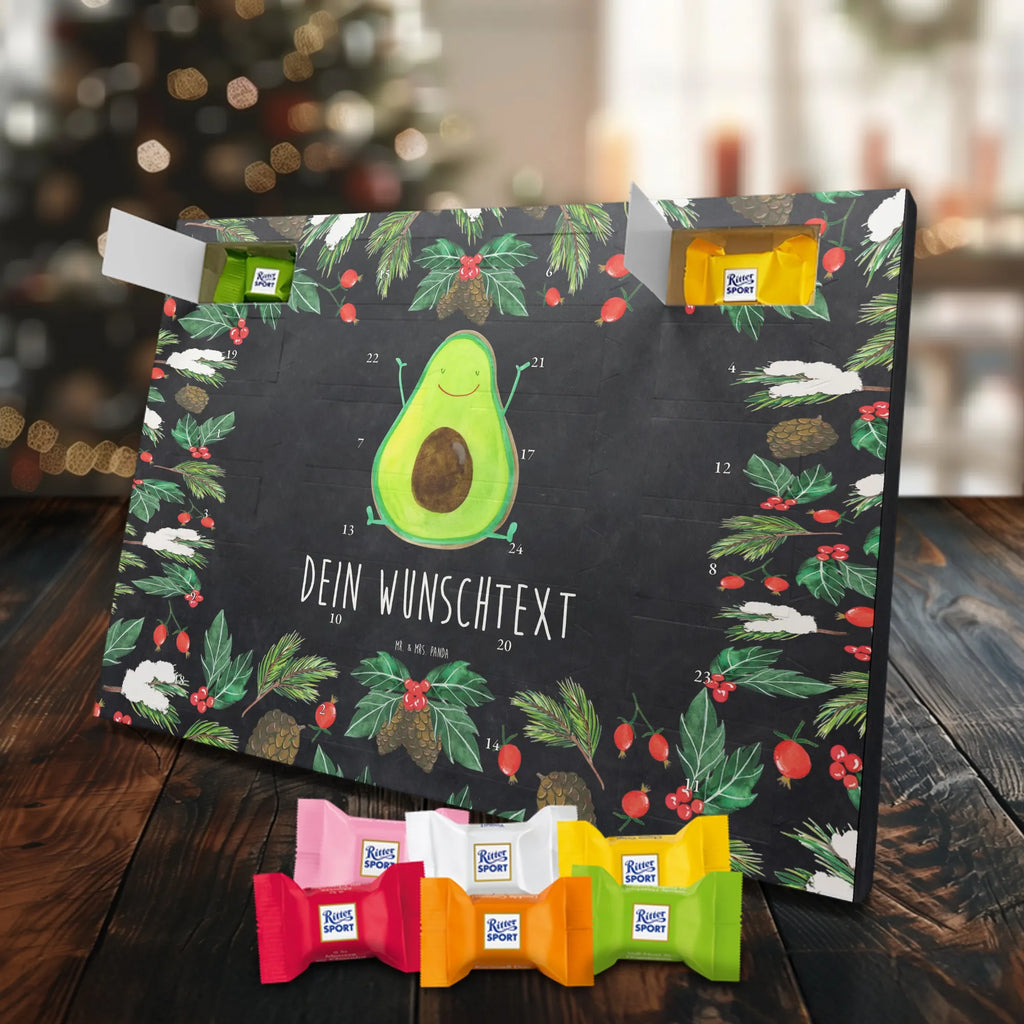 Adventskalender mit Namen Avocado Glücklich Personalisierter Adventskalender, Adventskalender mit Namen, Gesund, Vegan, Veggie, Avocado, Chaos