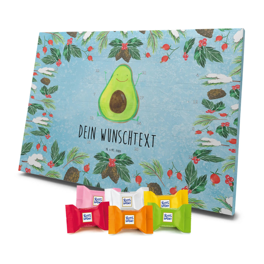 Adventskalender mit Namen Avocado Glücklich Personalisierter Adventskalender, Adventskalender mit Namen, Gesund, Vegan, Veggie, Avocado, Chaos