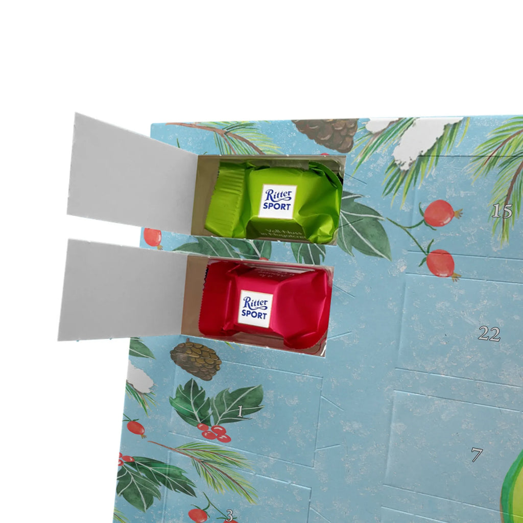 Adventskalender mit Namen Avocado Glücklich Personalisierter Adventskalender, Adventskalender mit Namen, Gesund, Vegan, Veggie, Avocado, Chaos