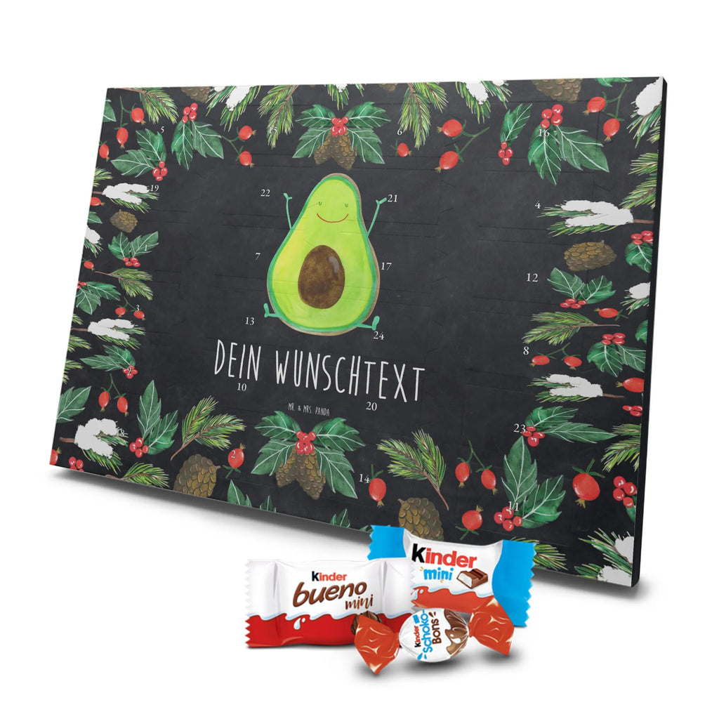 Adventskalender mit Namen Avocado Glücklich Personalisierter Adventskalender, Adventskalender mit Namen, Gesund, Vegan, Veggie, Avocado, Chaos