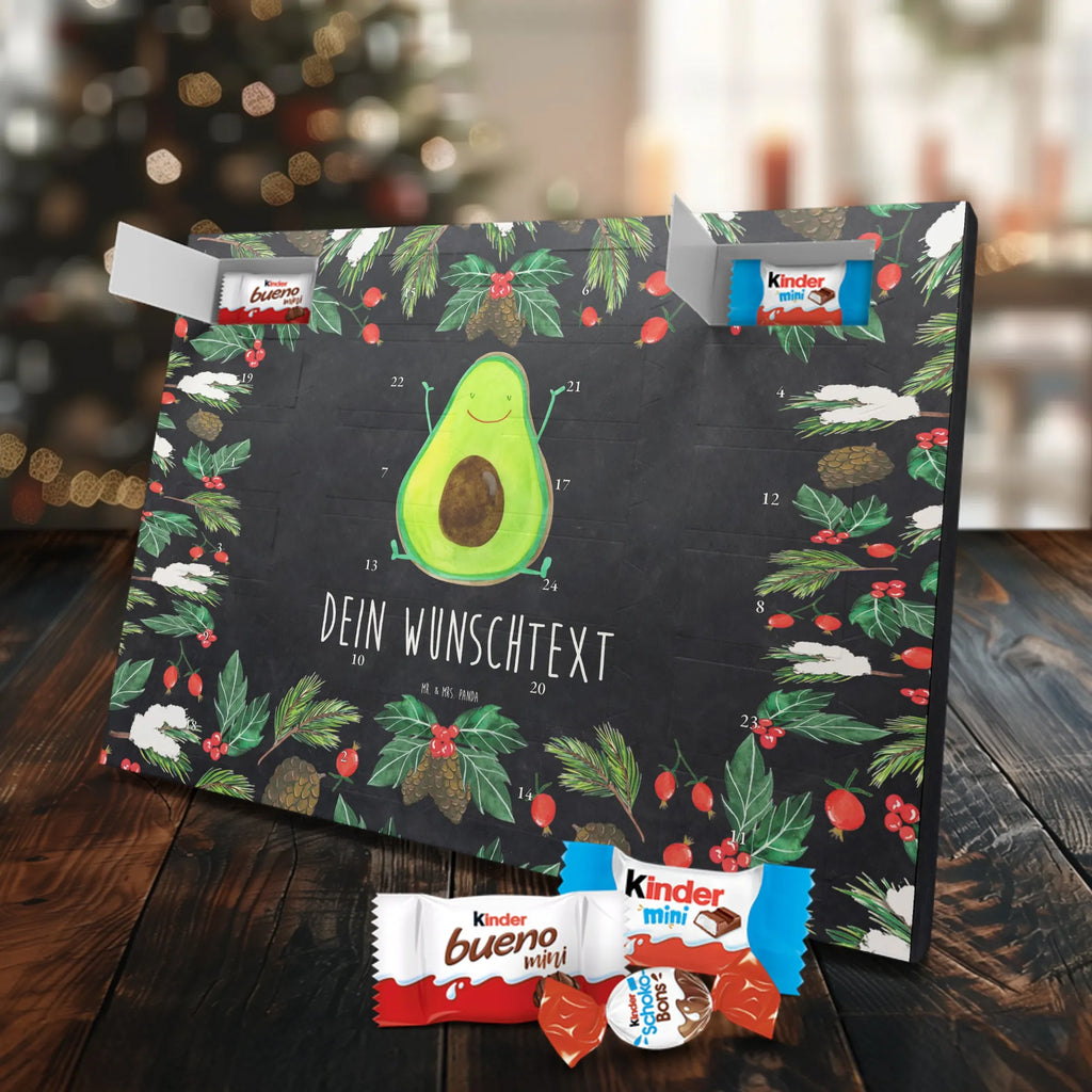 Adventskalender mit Namen Avocado Glücklich Personalisierter Adventskalender, Adventskalender mit Namen, Gesund, Vegan, Veggie, Avocado, Chaos