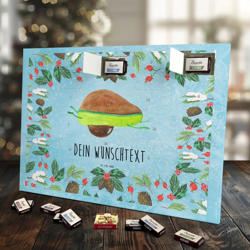 Adventskalender mit Namen Avocado Yoga Adventskalender mit Namen, Personalisierter Adventskalender, Gesund, Vegan, Veggie, Avocado, Avocado Yoga Vegan