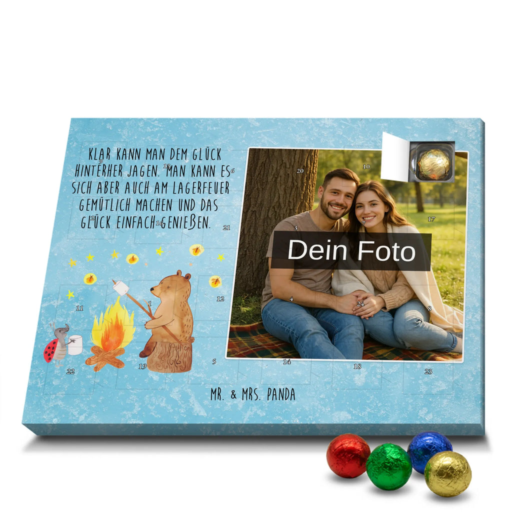 Personalisierter Schoko Foto Adventskalender Bär & Marienkäfer Lagerfeuer Personalisierter Schoko Foto Adventskalender, Teddybär, Teddy, Bär, Lagerfeuer