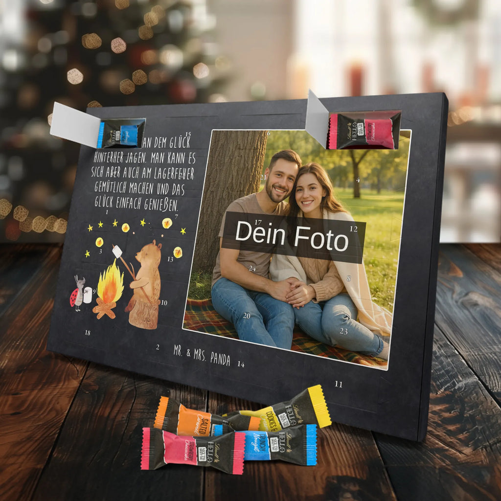 Personalisierter Schoko Foto Adventskalender Bär & Marienkäfer Lagerfeuer Personalisierter Schoko Foto Adventskalender, Teddybär, Teddy, Bär, Lagerfeuer