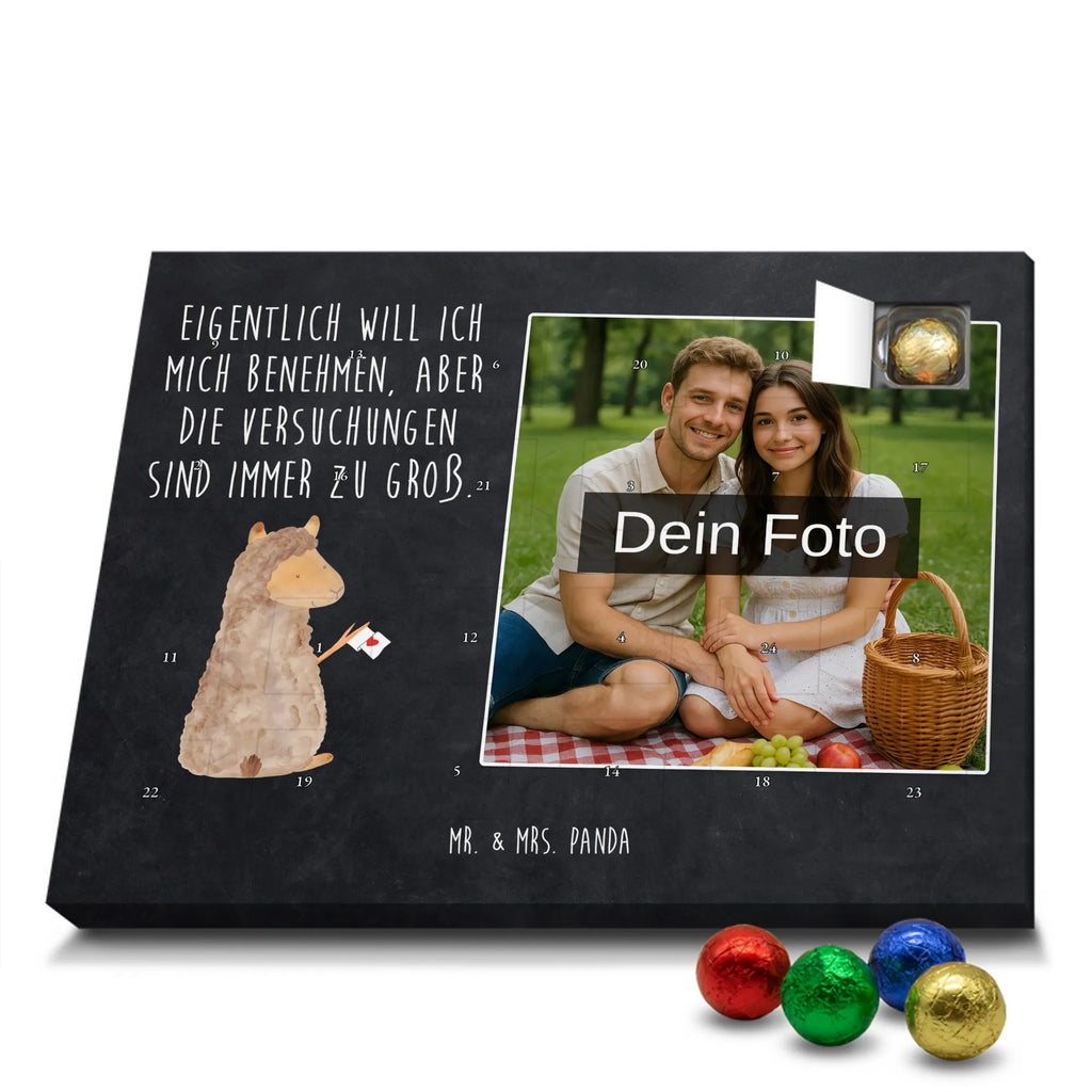 Personalisierter Schoko Foto Adventskalender Alpaka Fahne Personalisierter Schoko Foto Adventskalender, Lama, Alpaka, Liebe, Alpakas, Lamas