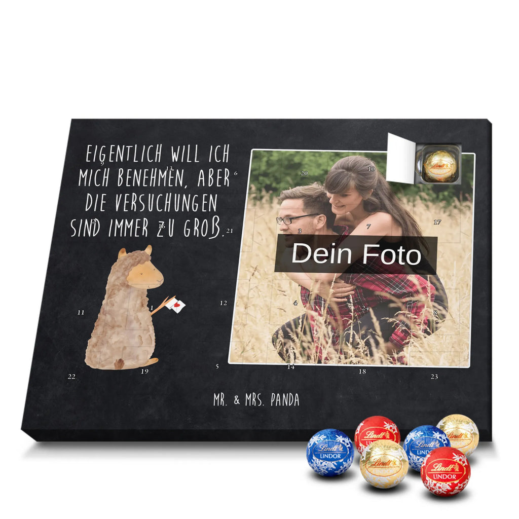 Personalisierter Schoko Foto Adventskalender Alpaka Fahne Personalisierter Schoko Foto Adventskalender, Lama, Alpaka, Liebe, Alpakas, Lamas