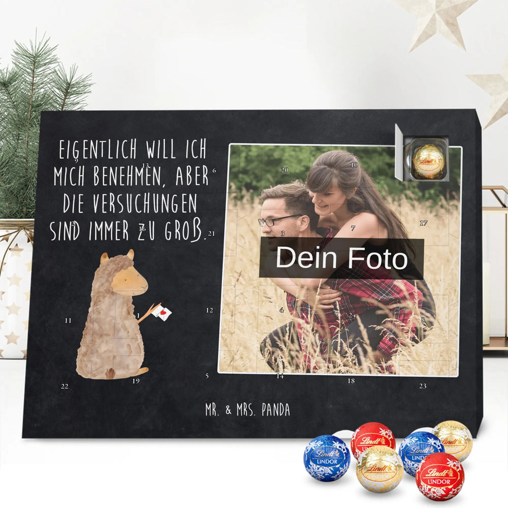Personalisierter Schoko Foto Adventskalender Alpaka Fahne Personalisierter Schoko Foto Adventskalender, Lama, Alpaka, Liebe, Alpakas, Lamas