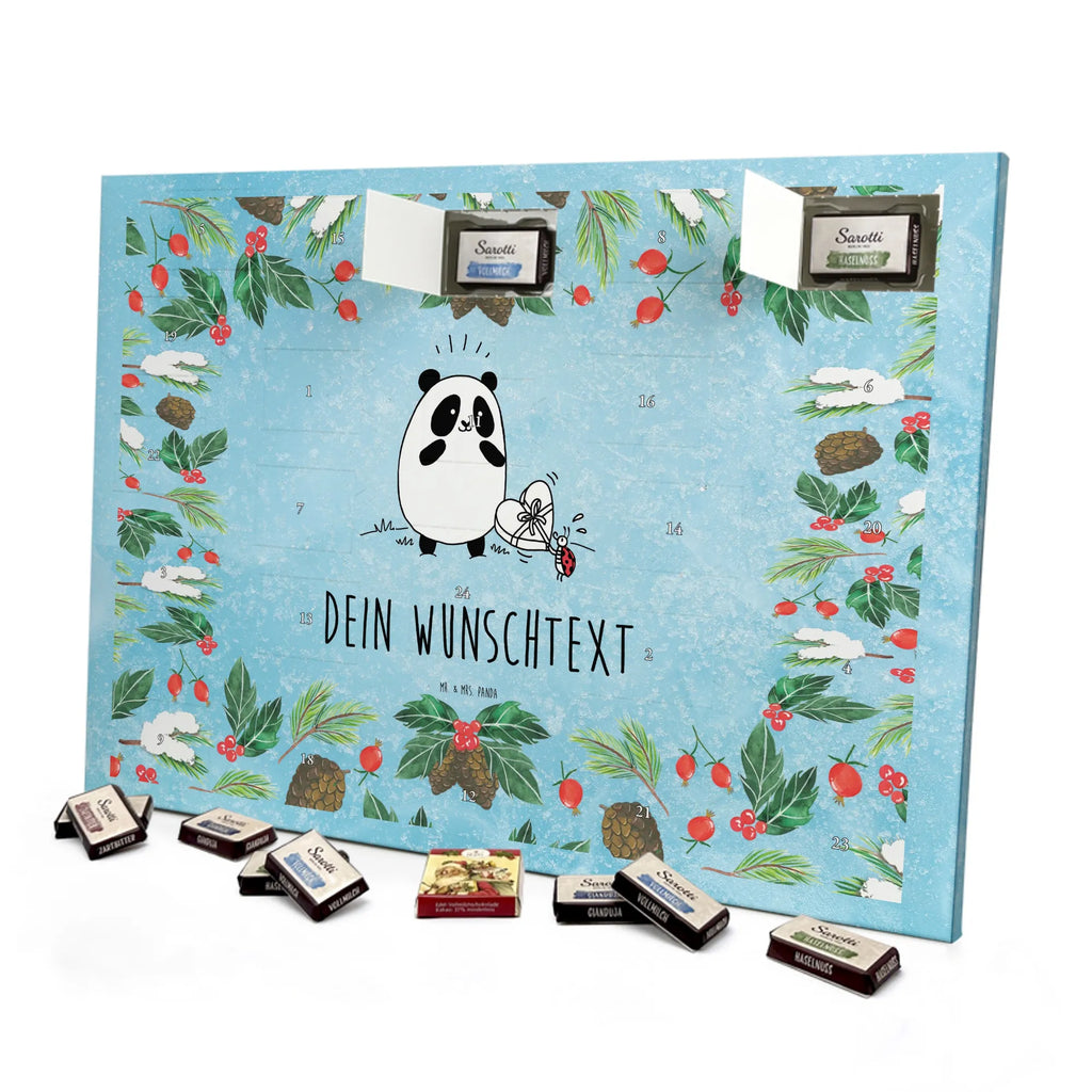  Panda Thank you Adventskalender mit Namen, Personalisierter Adventskalender
