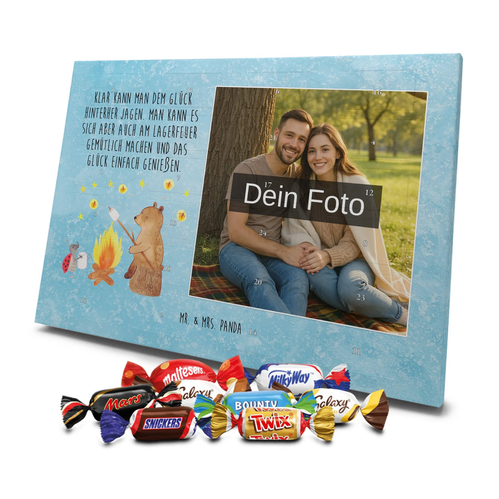 Personalisierter Schoko Foto Adventskalender Bär & Marienkäfer Lagerfeuer Personalisierter Schoko Foto Adventskalender, Teddybär, Teddy, Bär, Lagerfeuer