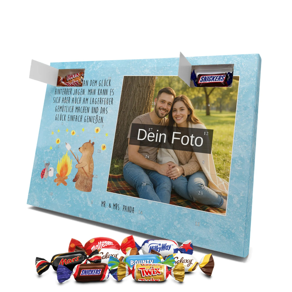 Personalisierter Schoko Foto Adventskalender Bär & Marienkäfer Lagerfeuer Personalisierter Schoko Foto Adventskalender, Teddybär, Teddy, Bär, Lagerfeuer