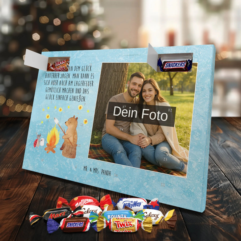 Personalisierter Schoko Foto Adventskalender Bär & Marienkäfer Lagerfeuer Personalisierter Schoko Foto Adventskalender, Teddybär, Teddy, Bär, Lagerfeuer
