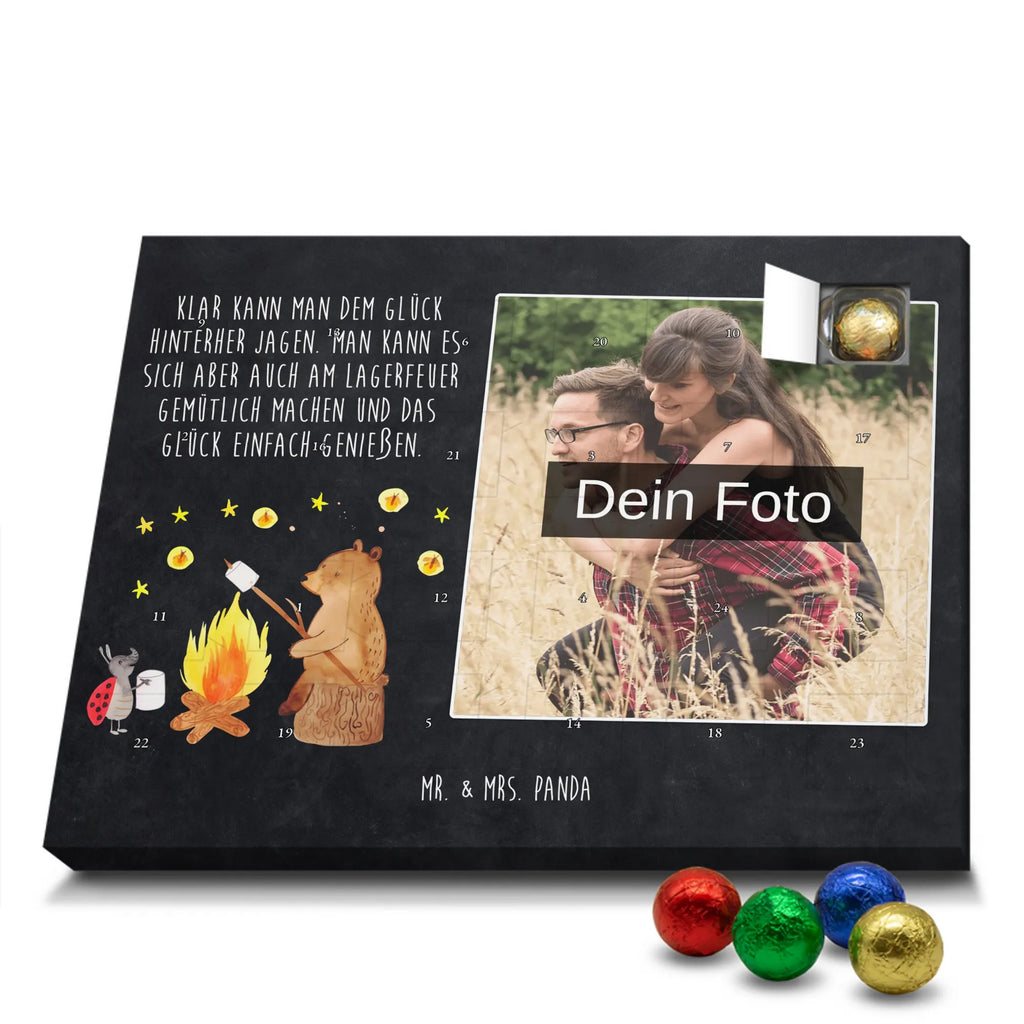 Personalisierter Schoko Foto Adventskalender Bär & Marienkäfer Lagerfeuer Personalisierter Schoko Foto Adventskalender, Teddybär, Teddy, Bär, Lagerfeuer