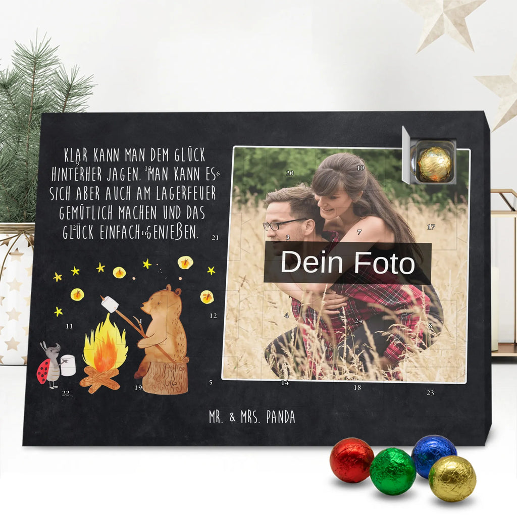 Personalisierter Schoko Foto Adventskalender Bär & Marienkäfer Lagerfeuer Personalisierter Schoko Foto Adventskalender, Teddybär, Teddy, Bär, Lagerfeuer